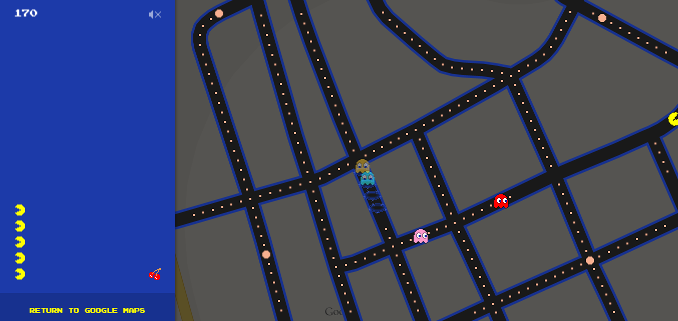 Pac-Man Geo transforma Google Maps em fases de jogo – Tecnoblog