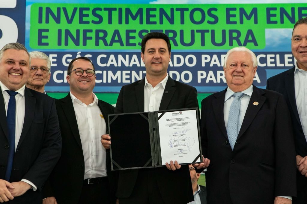 Curitiba, 24 de junho de 2024 - Governador Carlos Massa Ratinho Junior anunciou investimentos de R$ 505 milhões em energia e infraestrutura de gás canalizado para acelarar o crescimento do Paraná.